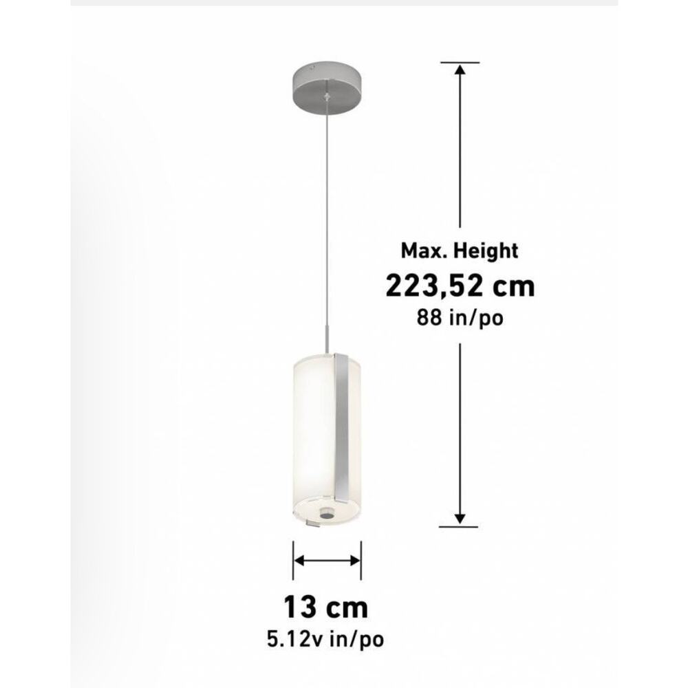 SUBWAY ROUND MINI INTEGRATED LED PENDANT LIGHT CHROME - Picture 4 of 8
